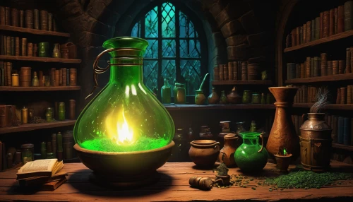 potions,potion,apothecary,alchemy,hogwarts,candlemaker,magic grimoire,sci fiction illustration,magic book,wizardry,oil lamp,debt spell,potter,searchlamp,scholar,poison bottle,wizards,flagon,incandescent lamp,kerosene lamp,Art,Artistic Painting,Artistic Painting 38