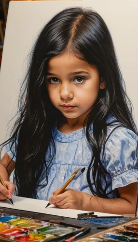 girl drawing,oil painting on canvas,child portrait,art painting,colour pencils,photo painting,child art,painting technique,little girl reading,oil painting,children drawing,child with a book,color pencils,colored pencil background,meticulous painting,colored crayon,colored pencils,girl portrait,kids illustration,color pencil,Photography,General,Natural