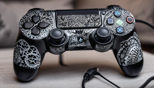 video game controller,game controller,controller jay,controller,gamepad,games console,gaming console,controllers,playstation 4,android tv game controller,joypad,xbox wireless controller,game console,paisley pattern,home game console accessory,playstation,playstation 3,gunmetal,game consoles,video game console console,Illustration,Black and White,Black and White 11