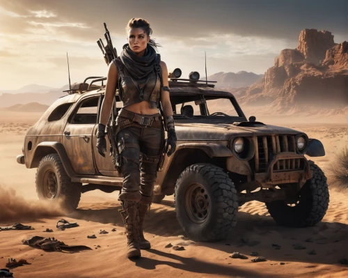 mad max,off-road outlaw,desert safari,jeep rubicon,jeep trailhawk,lara,jeep,jeep wrangler,full hd wallpaper,medium tactical vehicle replacement,desert run,new vehicle,desert racing,girl and car,rally raid,all-terrain vehicle,jeep honcho,compact sport utility vehicle,renegade,jeep dj,Conceptual Art,Daily,Daily 13