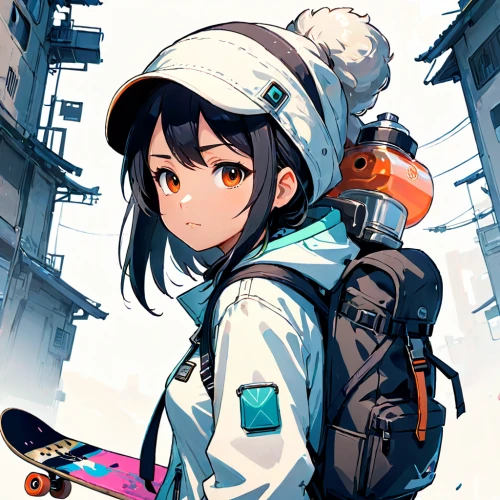 snowboard,parka,snowboarding,nico,kantai,snowboarder,honolulu,skater,kantai collection sailor,gunkanjima,hinata,ski helmet,cyan,nori,gomashio,poi,explorer,anime japanese clothing,vector girl,mountain guide,Anime,Anime,Realistic