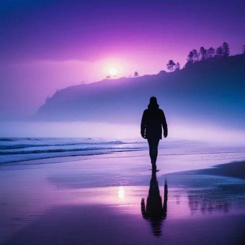 purple landscape,walk on the beach,sailing blue purple,purple,beach walk,light purple,purple wallpaper,violet colour,the purple-and-white,purple background,purpleabstract,girl walking away,woman walking,beautiful beaches,purple blue,beautiful beach,man at the sea,guiding light,dream beach,girl on the dune,Photography,General,Realistic