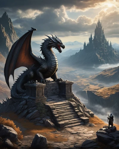 black dragon,dragon of earth,heroic fantasy,fantasy picture,dragons,dragon,painted dragon,wyrm,draconic,dragon bridge,fantasy art,charizard,dragon li,gryphon,dragon fire,fantasy landscape,3d fantasy,dragon design,green dragon,basilisk,Illustration,Realistic Fantasy,Realistic Fantasy 15