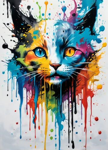 cat vector,colorfull,colorful background,cmyk,colorfulness,watercolor cat,full of color,colorful life,intense colours,printing inks,the festival of colors,cat image,colorful bleter,drawing cat,graffiti art,pop art colors,colorful heart,cool pop art,colorful foil background,breed cat,Conceptual Art,Graffiti Art,Graffiti Art 08