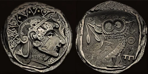 230 ce,ring with ornament,khamsa,gożdzik stone,silver octopus,lion capital,nuerburg ring,caduceus,the czech crown,silver medal,silver coin,30 doradus,silver pieces,azerbaijani manat,viking grave,bonnet ornament,medal,gullideckel,hamsa,ukrainian levkoy,Art sketch,Art sketch,Decorative