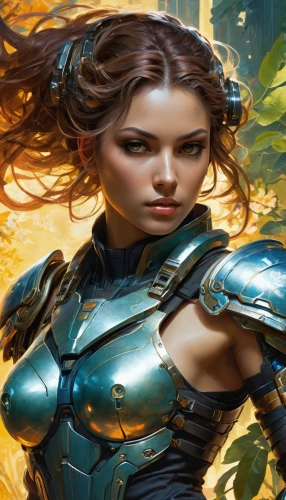 heroic fantasy,female warrior,sci fiction illustration,massively multiplayer online role-playing game,fantasy art,fantasy woman,collectible card game,joan of arc,fantasy warrior,blue enchantress,rosa ' amber cover,warrior woman,paladin,defense,breastplate,arcanum,fantasy portrait,wind warrior,cuirass,colorful foil background,Conceptual Art,Fantasy,Fantasy 05