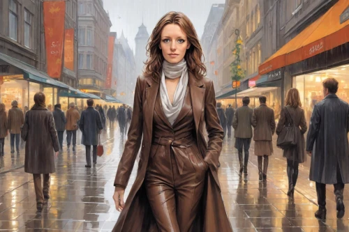 woman walking,overcoat,woman in menswear,businesswoman,white-collar worker,woman shopping,long coat,bussiness woman,business woman,girl walking away,pedestrian,sci fiction illustration,girl in a long,women clothes,a pedestrian,woman thinking,women fashion,the girl at the station,salesgirl,black coat,Digital Art,Comic