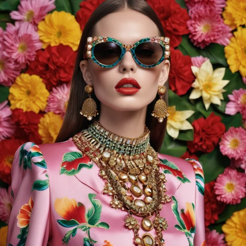 colorful floral,vintage floral,floral,flower wall en,jeweled,girl in flowers,embellished,vogue,embellishments,vintage fashion,floral pattern,sunglasses,jewelry florets,women's accessories,flowery,retro flowers,bright flowers,floral background,beautiful girl with flowers,floral garland