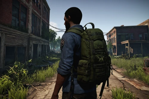 backpack,croft,messenger bag,walking dead,the walking dead,hobo bag,cargo,cargo pants,backpacking,thewalkingdead,the shopping cart,courier box,graphics,old linden alley,farm pack,nomad life,walkers,rifleman,walker,fallout4,Illustration,Retro,Retro 16