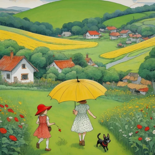 little girl with umbrella,poppy fields,poppy field,brook avens,poppy family,carol colman,girl picking flowers,corn poppies,a collection of short stories for children,summer umbrella,farm landscape,daffodil field,parasols,cottage garden,summer meadow,flower meadow,field of poppies,red poppies,rural landscape,flower field,Illustration,Realistic Fantasy,Realistic Fantasy 31