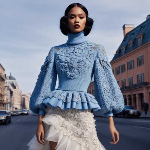 denim and lace,mazarine blue,royal lace,jasmine blue,vogue,bodice,knitted,embellished,elegant,tulle,tiana,editorial,crochet,hoopskirt,mazarine blue butterfly,knitwear,elegance,bazaar,scalloped,vintage lace,Photography,Fashion Photography,Fashion Photography 21
