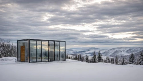 mirror house,snow shelter,snow house,snowhotel,cubic house,winter house,winter window,frosted glass pane,frosted glass,transparent window,mountain hut,the cabin in the mountains,house in mountains,avalanche protection,snow roof,house in the mountains,british columbia,glass building,inverted cottage,frame house,Architecture,General,Modern,Postmodern Playfulness
