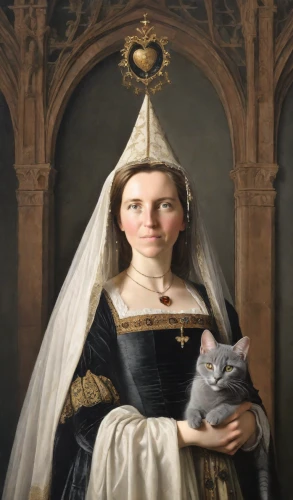 gothic portrait,girl in a historic way,romantic portrait,cat portrait,woman holding pie,portrait of a woman,portrait of christi,portrait of a girl,cat european,medieval hourglass,victorian lady,cat sparrow,domestic long-haired cat,mystical portrait of a girl,girl with cereal bowl,napoleon cat,cat image,cat mom,custom portrait,priestess,Photography,Natural