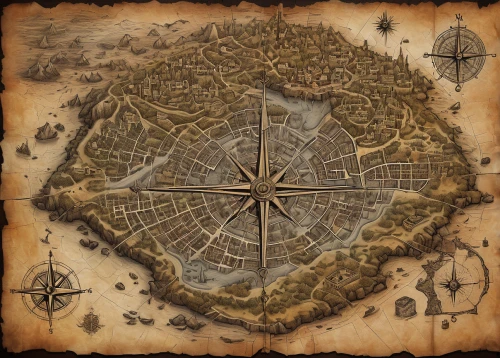 map icon,treasure map,planisphere,cartography,old world map,compass rose,island of fyn,devilwood,compass,arcanum,ancient city,imperial shores,northrend,waypoint,town planning,map world,compasses,highway roundabout,peninsula,circular star shield,Illustration,American Style,American Style 03