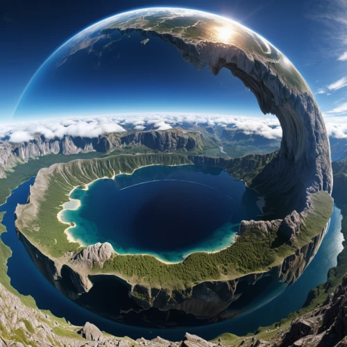 little planet,terraforming,the earth,planet earth view,planet eart,earth in focus,360 ° panorama,earth,the world,crater lake,panoramical,parallel worlds,planet earth,360 °,small planet,world end,mother earth,mountain world,planet,other world,Photography,General,Realistic