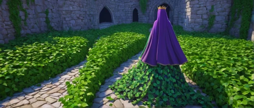 rapunzel,background ivy,pathway,fantasia,tunnel of plants,celebration cape,tangled,the mystical path,plant tunnel,labyrinth,cloak,hall of the fallen,3d fantasy,3d render,to the garden,3d rendered,the path,entry path,enchanted,wall,Art,Artistic Painting,Artistic Painting 36