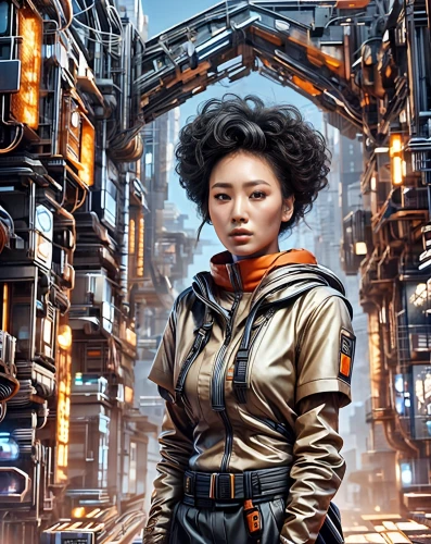 sci fiction illustration,cyberpunk,scifi,sci fi,dystopian,sci - fi,sci-fi,metropolis,dystopia,cybernetics,women in technology,futuristic,cg artwork,transistor,refinery,science fiction,shanghai,steampunk,cyborg,wearables