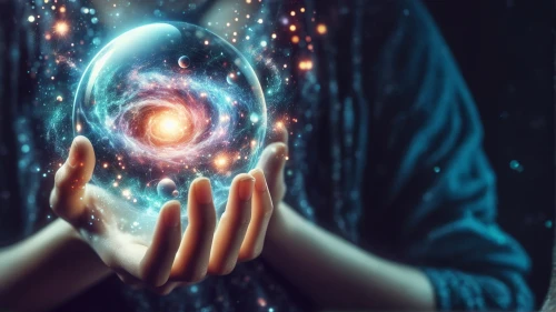 astral traveler,connectedness,consciousness,cosmic eye,inner space,self hypnosis,computational thinking,divine healing energy,dimensional,crystal ball,third eye,mind-body,photomanipulation,crystal ball-photography,divination,sci fiction illustration,the law of attraction,mysticism,the universe,hand digital painting