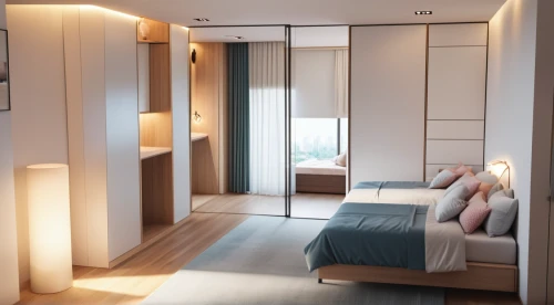 aircraft cabin,modern room,room divider,capsule hotel,hallway space,3d rendering,sky apartment,walk-in closet,cabin,japanese-style room,render,guest room,sleeping room,railway carriage,bedroom,interior modern design,luggage compartments,sky space concept,hinged doors,danish room,Photography,General,Realistic