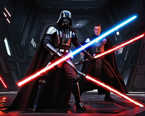 darth vader,cg artwork,vader,lightsaber,rots,maul,storm troops,imperial,dark side,darth wader,father and son,imperial coat,jedi,darth maul,father-son,clone jesionolistny,force,sw,dad and son,republic,Conceptual Art,Sci-Fi,Sci-Fi 14