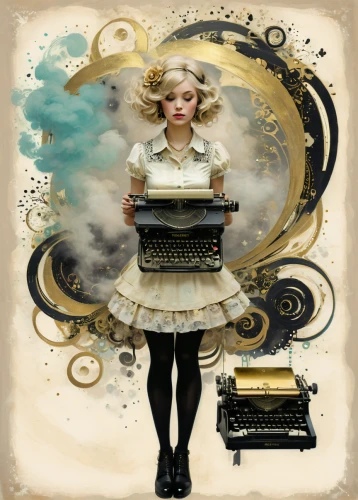 typewriter,typewriting,digital scrapbooking,writer,publish a book online,vintage girl,digiscrap,the girl studies press,correspondence courses,alice,sci fiction illustration,postal elements,writing-book,author,digitizing ebook,writing desk,learn to write,book illustration,telephone operator,mystical portrait of a girl,Conceptual Art,Daily,Daily 08