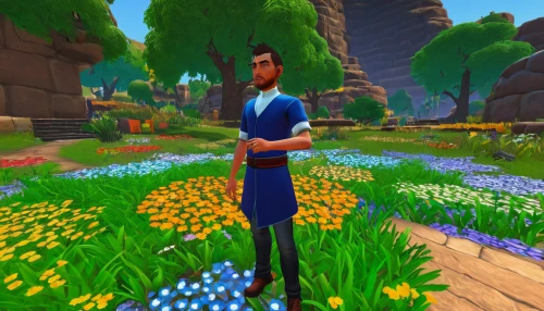 lavandula,swamp iris,gardener,perennial flax,tatarian aster,scandia gnome,blue peacock,picking flowers,beard flower,spring background,springtime background,holding flowers,florist gayfeather,daffodils,muscari,lilly of the valley,scandia gnomes,fairy peacock,wild iris,flowers field,Art,Artistic Painting,Artistic Painting 35