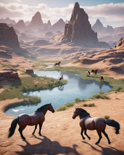 wild horses,desert desert landscape,horse herd,desert landscape,horses,steppe,equines,horse herder,arabian horses,plains,equine,beautiful horses,horse horses,wild horse,play horse,two-horses,horseback,buckskin,wild west,salt meadow landscape,Conceptual Art,Sci-Fi,Sci-Fi 24