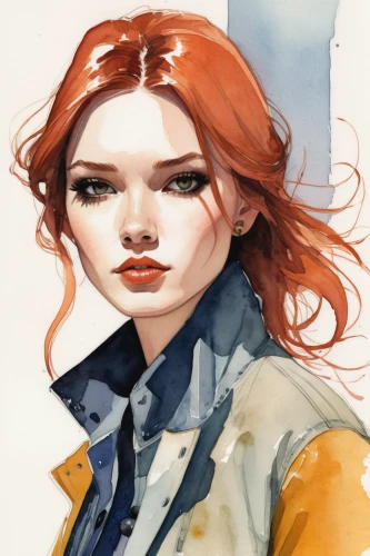 clementine,clary,jean jacket,fashion illustration,watercolor women accessory,watercolor,watercolor paint,illustrator,transistor,watercolor sketch,painting work,study,washes,watercolors,sprint woman,jacket,barb,artist color,digital painting,watercolour,Illustration,Paper based,Paper Based 07