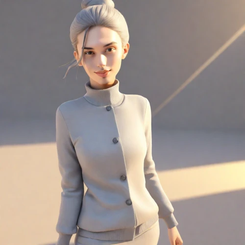 bolero jacket,3d model,gradient mesh,kim,fashion doll,see-through clothing,3d figure,fashion dolls,elsa,3d rendered,business woman,nurse uniform,business girl,neutral color,lady medic,sweater,fashion vector,3d render,businesswoman,pantsuit,Digital Art,3D