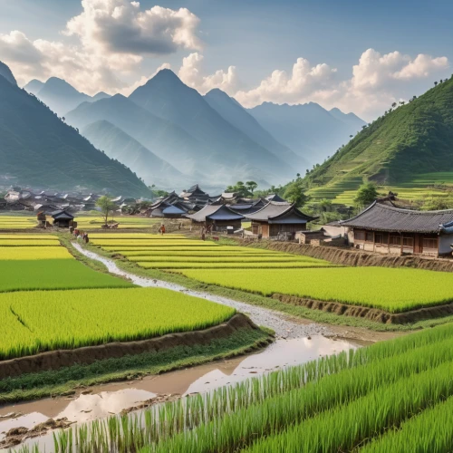 rice fields,rice field,rice paddies,the rice field,ricefield,rice terrace,yamada's rice fields,rice terraces,paddy field,ha giang,rice cultivation,vietnam,vietnam's,green landscape,mountainous landscape,rural landscape,japan landscape,southeast asia,yunnan,guizhou,Photography,General,Realistic