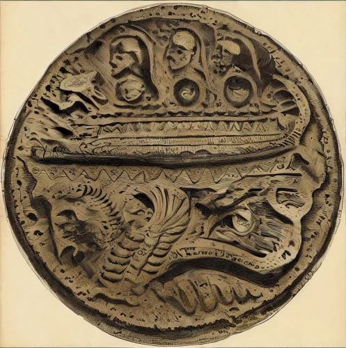 crown seal,decorative plate,nepalese rupee,230 ce,seal,brooch,bonnet ornament,bronze medal,circular ornament,2nd century,nautilus,constellation pyxis,medal,floral ornament,akashiyaki,silver coin,relief,escutcheon,ornament,baltic gray seal,Art sketch,Art sketch,Traditional