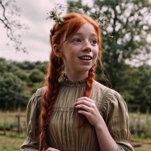 pippi longstocking,maci,milkmaid,fae,ginger rodgers,cinnamon girl,nora,lindsey stirling,clementine,willow,virginia sweetspire,red-haired,redhair,lilian gish - female,country dress,a girl's smile,girl in a historic way,isabel,eufiliya,jane austen
