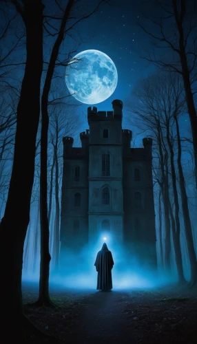 ghost castle,haunted castle,the haunted house,haunted house,castle of the corvin,castle bran,castel,play escape game live and win,dracula castle,bethlen castle,witch house,witch's house,castles,castle,fantasy picture,blue moon,ruined castle,fairy tale castle,fairytale castle,halloween poster,Art,Artistic Painting,Artistic Painting 06