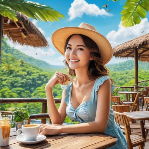 woman drinking coffee,woman at cafe,vietnamese woman,coffee background,miss vietnam,vietnamese,vietnam,girl wearing hat,girl with cereal bowl,vietnam vnd,coffee tea illustration,vietnam's,vietnamese lotus tea,woman with ice-cream,vietnamese iced coffee,china tea,viet nam,tea zen,kona coffee,women at cafe,Illustration,Japanese style,Japanese Style 19