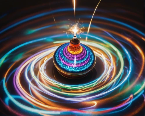 spinning top,colorful spiral,rotating beacon,lightpainting,lensball,electric arc,time spiral,christmas bulb,spiral background,whirling,revolving light,light painting,light drawing,diwali background,light cone,gyroscope,incandescent lamp,diwali wallpaper,electric tower,plasma lamp,Photography,Artistic Photography,Artistic Photography 04