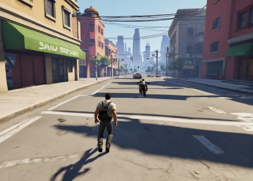 street canyon,pedestrians,pedestrian,screenshot,a pedestrian,street cleaning,moc chau hill,first person,graphics,pedestrian crossing,pay attention to the right of way,two way traffic,road of the impossible,bike city,motorcycles,biker,pedestrian lights,if not for the glitches,optimization,play street,Unique,3D,Low Poly