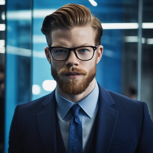 white-collar worker,businessman,black businessman,silver framed glasses,men's suit,blur office background,silk tie,financial advisor,sales person,ceo,lace round frames,stock exchange broker,man portraits,reading glasses,accountant,management of hair loss,male model,stock broker,smart look,suit actor,Photography,General,Cinematic