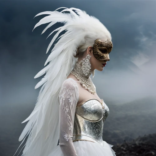 dead bride,dark angel,angel of death,white feather,feather headdress,fallen angel,mourning swan,the angel with the veronica veil,angel wings,the snow queen,stone angel,white swan,angel wing,white rose snow queen,faery,black angel,headdress,vintage angel,white eagle,fantasy woman