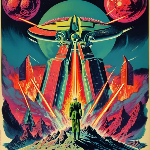 sci fi,italian poster,science fiction,sci - fi,sci-fi,science-fiction,travel poster,atomic age,scifi,ufos,ufo,starship,extraterrestrial life,space ships,federation,space art,martian,trek,sci fiction illustration,1982,Conceptual Art,Sci-Fi,Sci-Fi 29