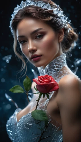water rose,blue rose,scent of roses,romantic rose,white rose snow queen,blue moon rose,way of the roses,romantic portrait,porcelain rose,with roses,fantasy picture,faery,rosa 'the fairy,rose png,wild roses,the sea maid,fantasy portrait,red rose in rain,mystical portrait of a girl,winter rose,Photography,General,Cinematic