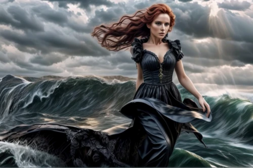 the sea maid,the wind from the sea,celtic woman,tour to the sirens,god of the sea,sea storm,clary,fantasy picture,sirens,siren,celtic queen,the zodiac sign pisces,stormy sea,black pearl,wind wave,fantasy art,kelpie,rusalka,girl on the river,ariel