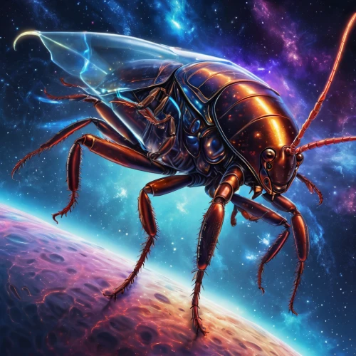 sci fiction illustration,ant,carpenter ant,earwig,artificial fly,cockroach,scorpio,insects,mantis,earwigs,black ant,scarab,hornet,insect,corona virus,termite,arthropod,oriental cockroach,prey,wasp,Conceptual Art,Sci-Fi,Sci-Fi 03