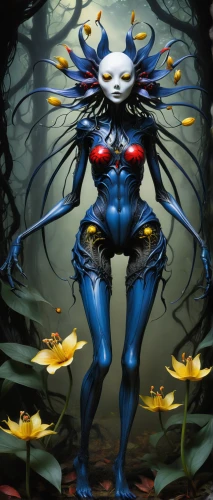 blue enchantress,widow flower,voodoo woman,mystique,lotus with hands,blue bonnet,the enchantress,water lotus,blue petals,blue anemone,dryad,marionette,widow spider,yulan magnolia,merfolk,dark-type,bodypainting,water-the sword lily,queen of the night,sacred lotus