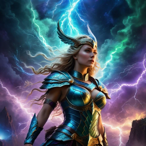 goddess of justice,god of thunder,thor,fantasy woman,heroic fantasy,zodiac sign libra,wall,female warrior,norse,show off aurora,sorceress,the enchantress,loki,fantasy picture,fantasy art,symetra,aurora,fantasy warrior,strom,lokportrait