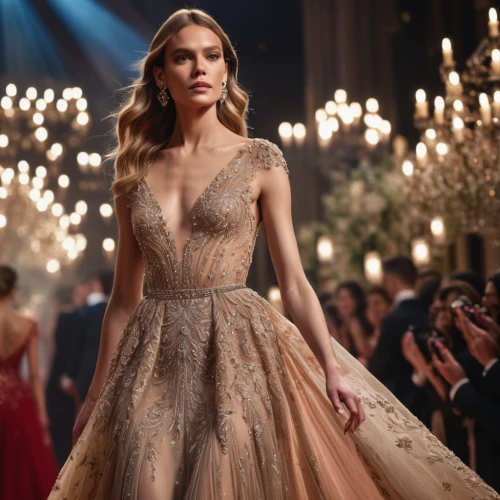 ball gown,evening dress,quinceanera dresses,enchanting,bridal party dress,elegant,runway,wedding dresses,elegance,gown,wedding dress train,golden weddings,wedding gown,fairy queen,embellished,bridal clothing,wedding dress,tulle,bridesmaid,walking down the aisle,Photography,General,Cinematic