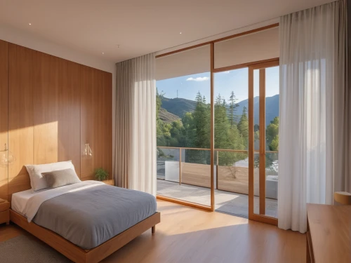 modern room,room divider,bedroom,sleeping room,guest room,render,bamboo curtain,3d rendering,interior modern design,bedroom window,canopy bed,boutique hotel,eco hotel,guestroom,modern decor,wooden windows,japanese-style room,sliding door,window treatment,four-poster,Photography,General,Realistic