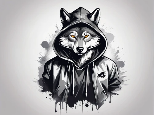 wolf,wolves,vector illustration,hoodie,vector graphic,vector art,wolf bob,gray wolf,grayscale,wolfdog,howl,howling wolf,jackal,husky,wolf in sheep's clothing,wolf pack,vector design,wolf's milk,two wolves,grey fox,Unique,Design,Logo Design