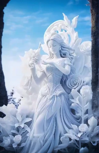 white rose snow queen,the snow queen,ice queen,eternal snow,glory of the snow,suit of the snow maiden,winterblueher,winter background,cg artwork,aporia,white swan,father frost,elsa,white rose,fantasia,rusalka,snow drawing,porcelain rose,winter rose,frozen