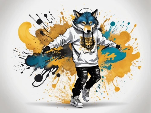 hip-hop dance,hip-hop,hip hop,wolf,vector graphic,hip hop music,jackal,hiphop,furta,vector illustration,hoodie,vector art,cat vector,wolves,b-boying,fashion vector,puma,rapper,wildcat,vector image,Unique,Design,Logo Design