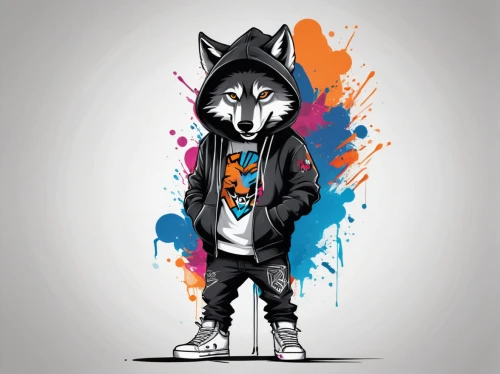 kids illustration,vector graphic,hoodie,vector art,vector illustration,wolf,jackal,vector design,hip-hop,hip hop,vector image,wolves,child fox,wpap,fashion vector,color rat,coyote,vector graphics,wolf bob,illustrator,Unique,Design,Logo Design
